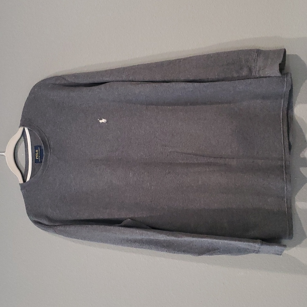 Polo Long Sleeve Waffle Knit Shirt